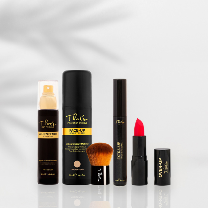 That'so Hydra & Glow Kit (5 Προϊόντα) Ο απόλυτος συνδυασμός για Ενυδάτωση και Λαμπερό Look - Face Up Makeup-Light Nude και Οver Up Lipstick-Nude